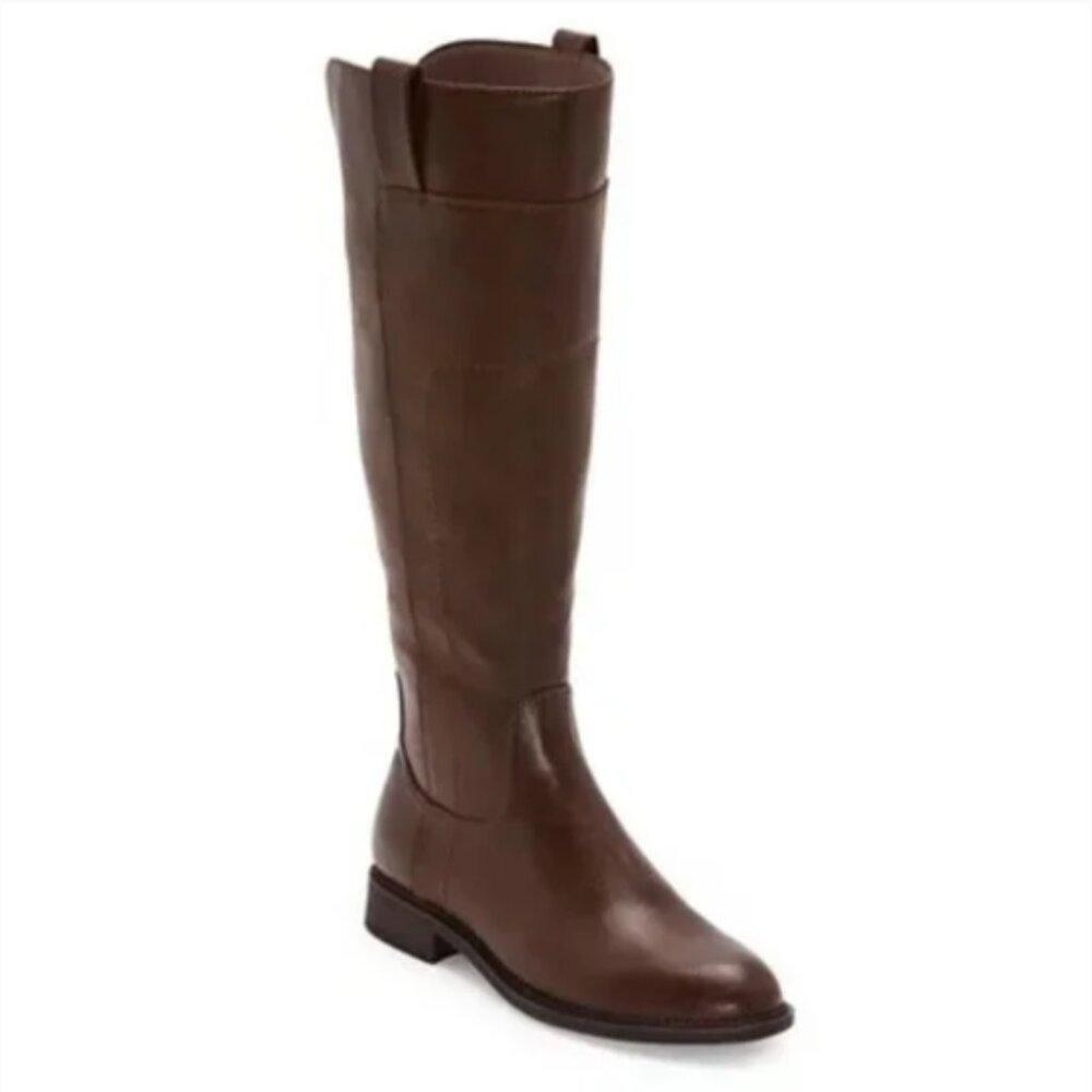 Frye and Co. Womens Giovanna Stacked Heel Riding Boots